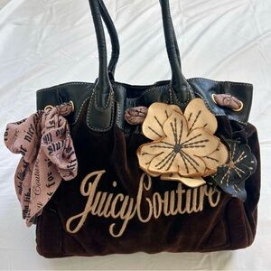RARE Vintage Juicy Couture Daydreamer Dark Brown Velour
